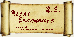 Mijat Srdanović vizit kartica
